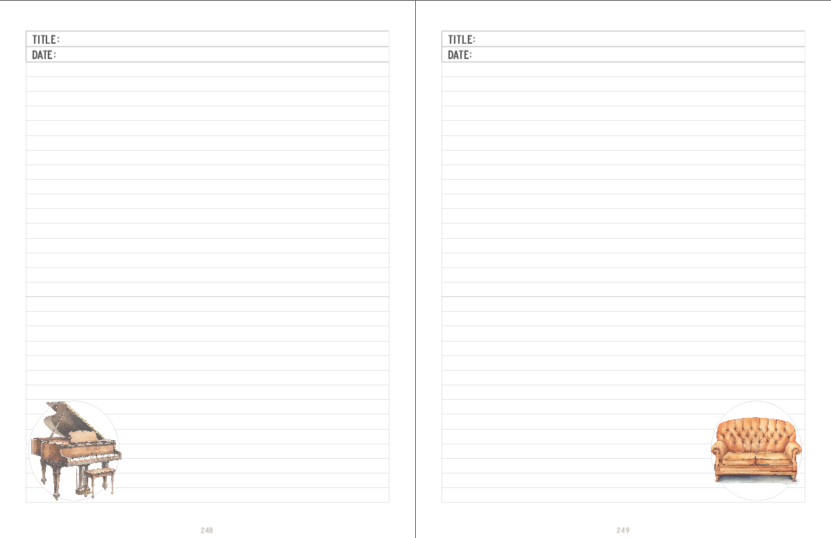 2025 PLANNER Vertical Layout (Earth Tone Mountains / Green Back)