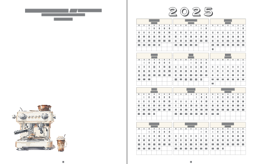 2025 PLANNER Vertical Layout (Earth Tone Mountains / Green Back)