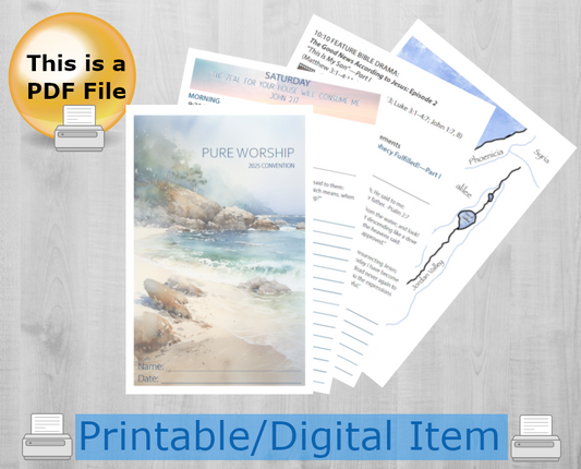 Regional Convention "Pure Worship" 2025 Jehovah's Witnesses Workbook English (ages 12+) [PRINTABLE]